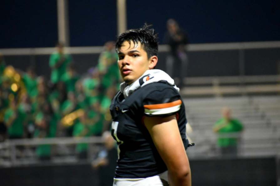 Desert Edge High School football player Adryan Lara